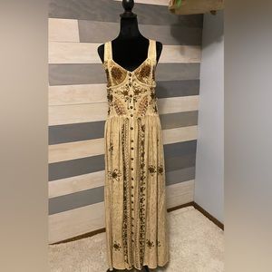Embroidered summer dress by Tribal. Rayon, size M
